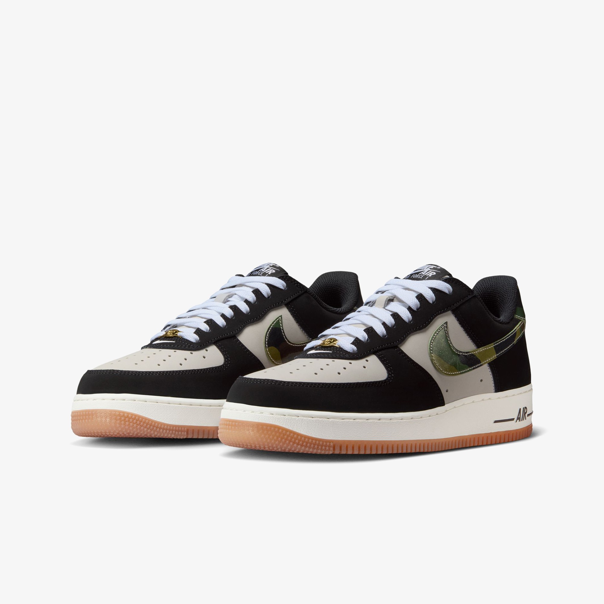 Air Force 1 Low '07 LV8 'Black Patent Camo Swoosh'