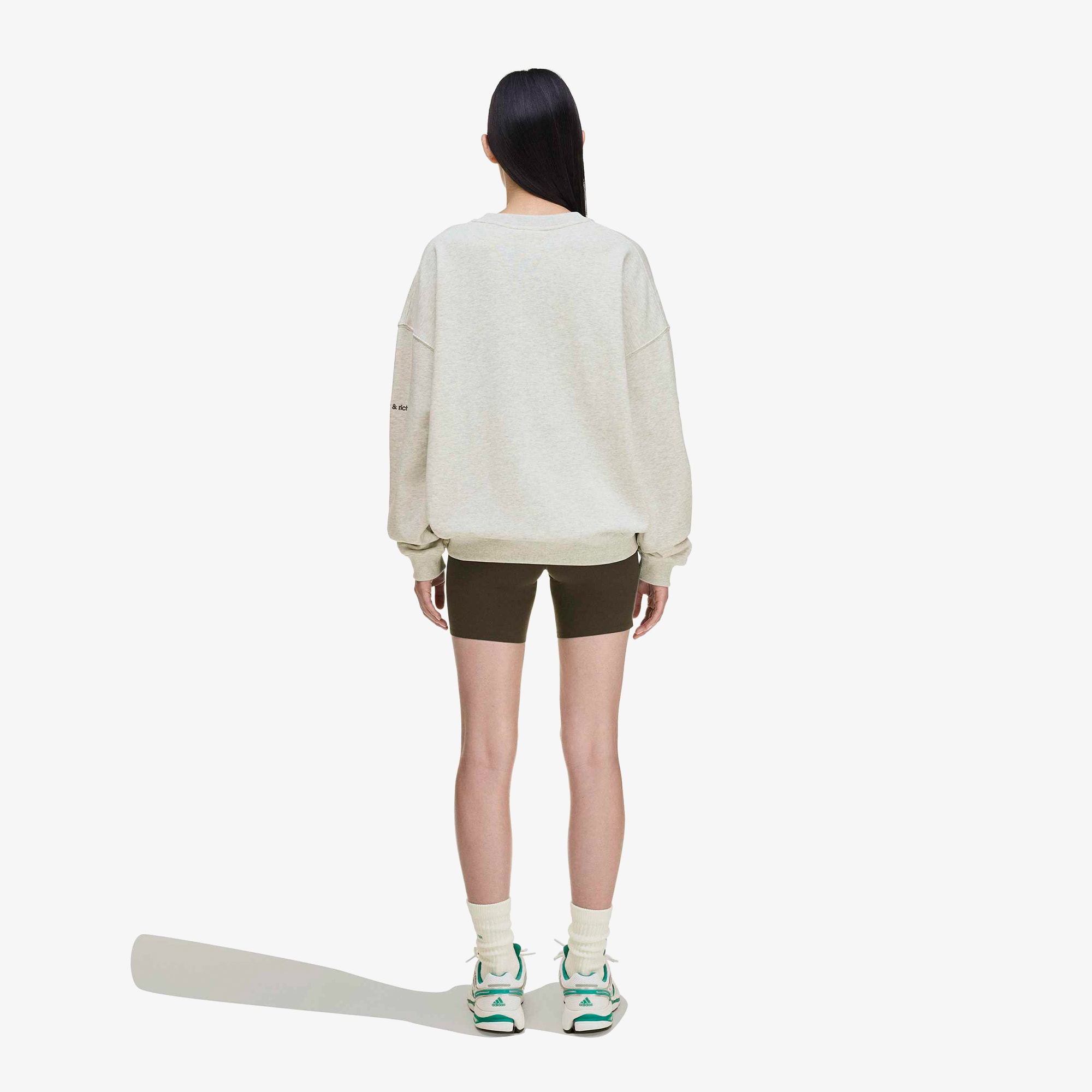 adidas x Sporty & Rich Sweater 'Light Grey Heather'