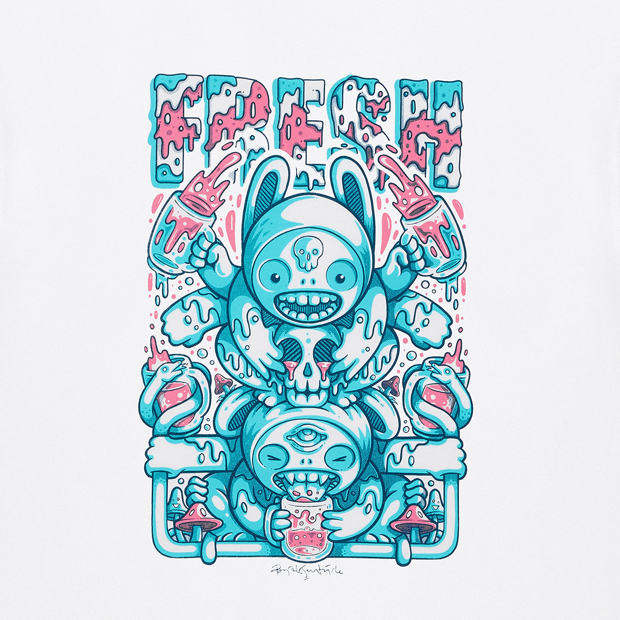 WUNDER x KRÜW Fresh Tee 'White'