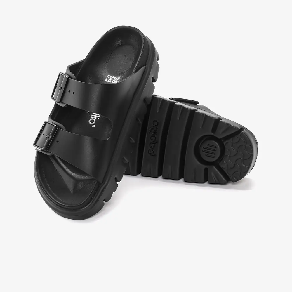 Birkenstock Arizona Chunky Natural Leather 'Black' - WUNDER