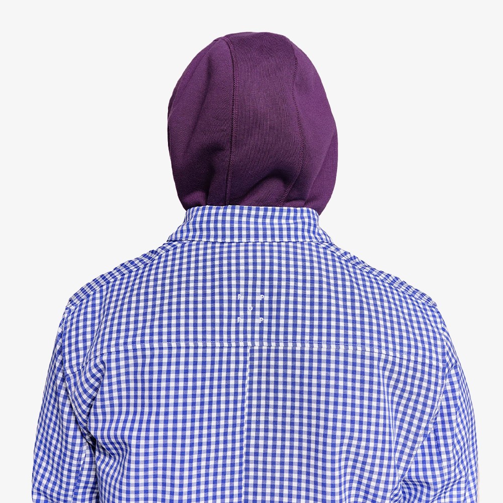 Checked Boxer Shirt 'Twilight Blue'