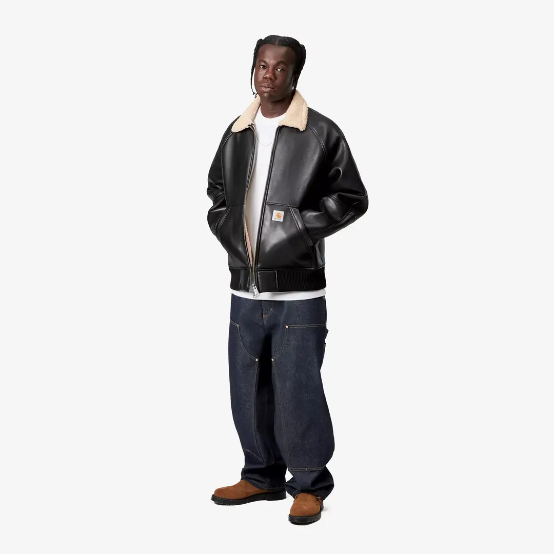 Carhartt Shepton Jacket Black Natural М Carhartt WIP Shepton Jacket 'Black' - WUNDER