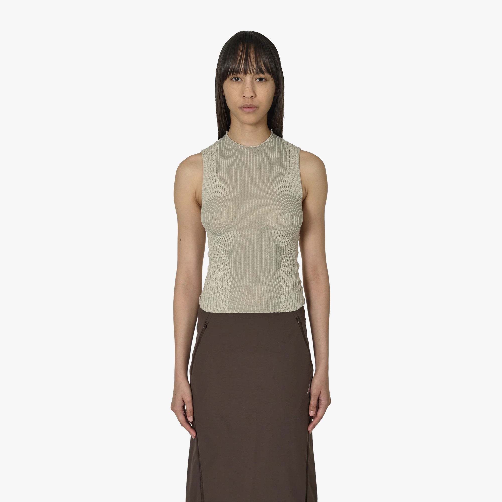 Wavy Tank Top 'Beige'