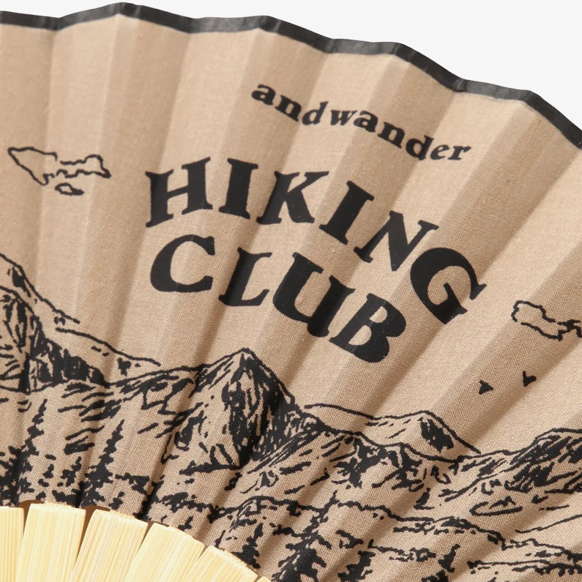 Hiking Club Folding Hand Fan 'Beige'