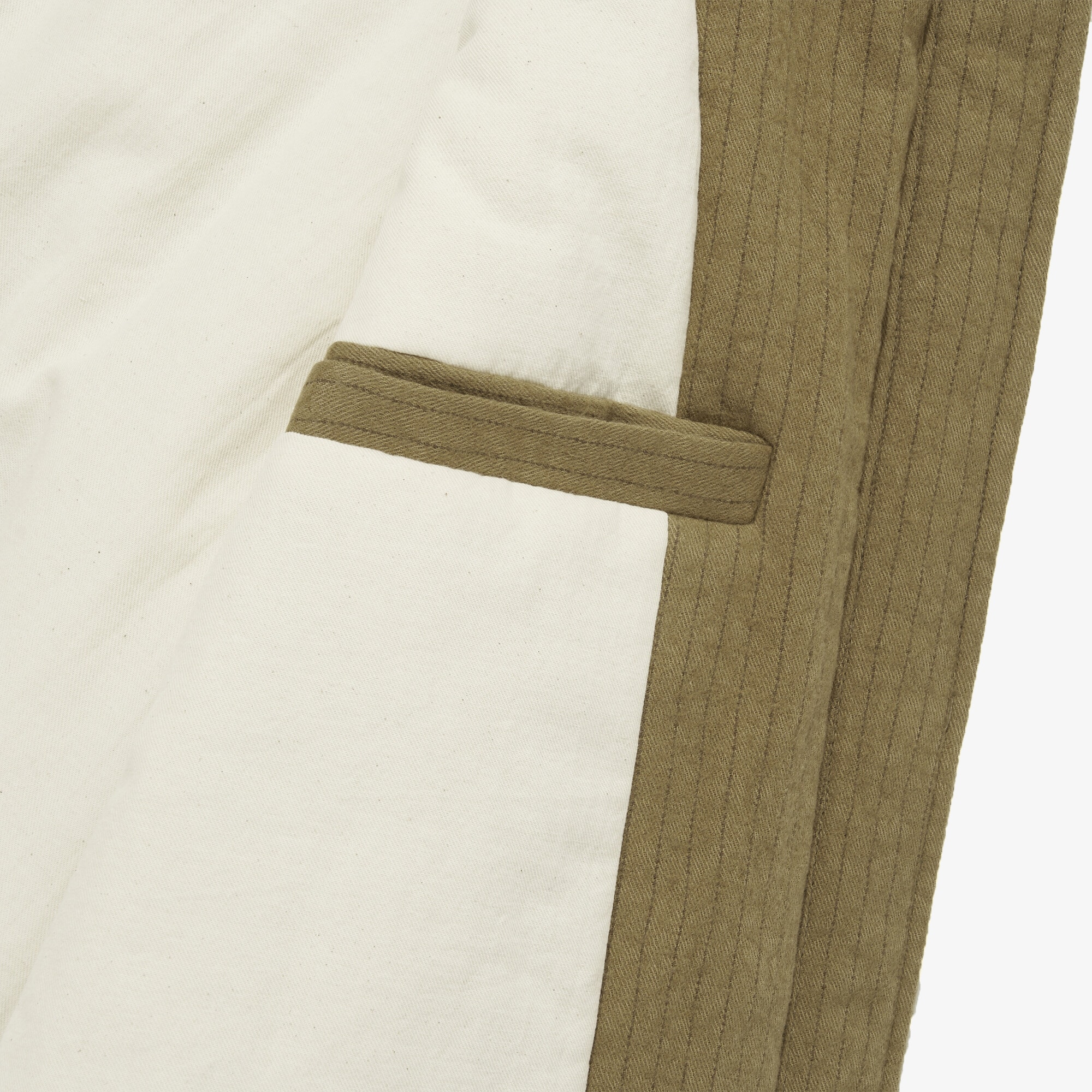 Premium Vintage Woolen Stripe Blouson 'Peanut Brown'