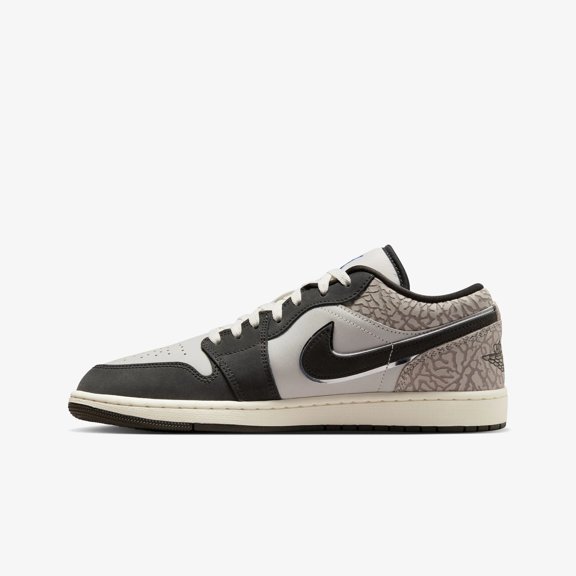 Air Jordan 1 Low SE 'Sail Deep Pewter Elephent Print' - WUNDER