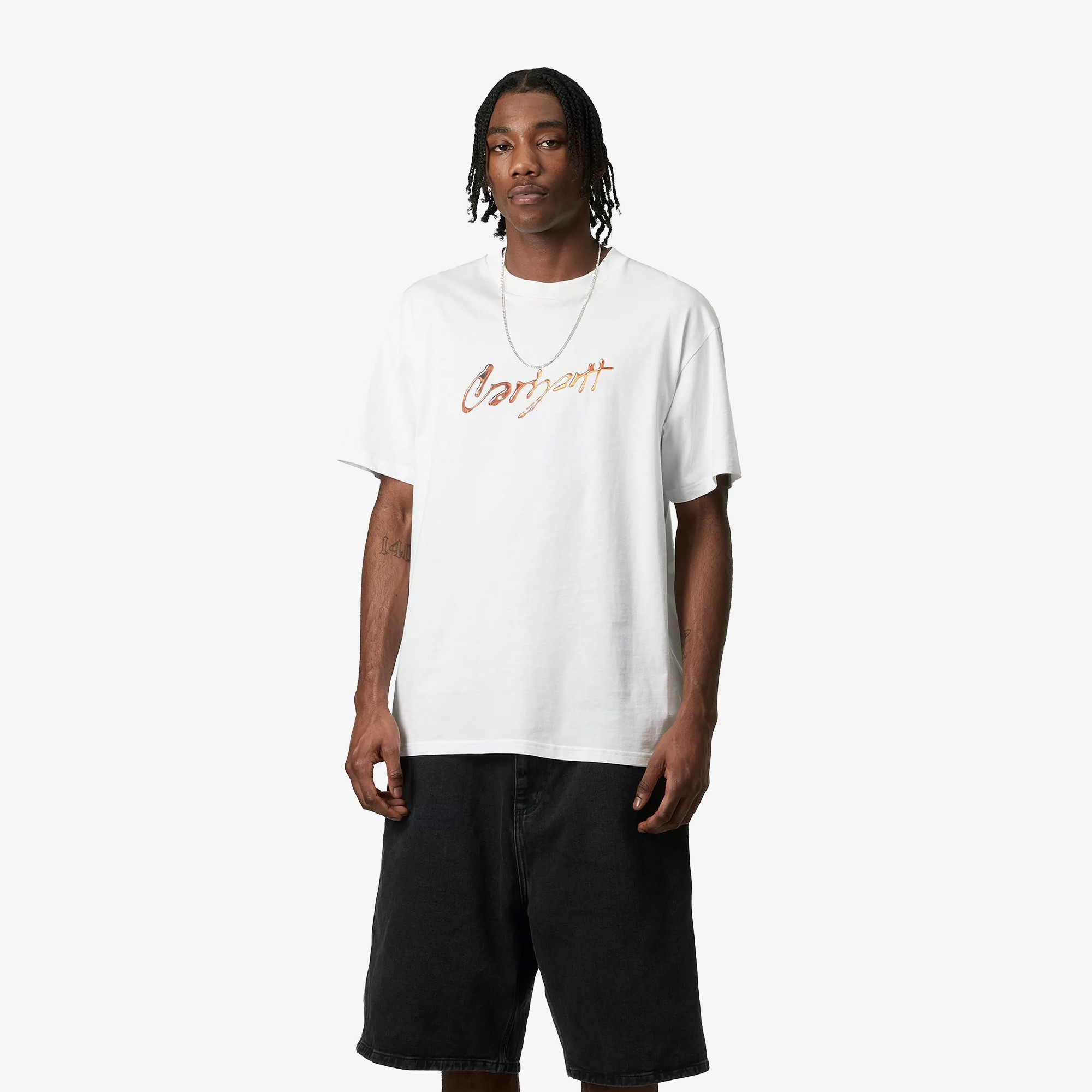 Drip Script T-Shirt 'White'