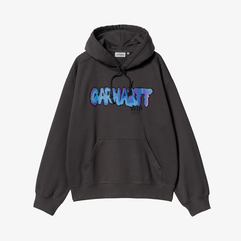 Carhartt WIP Hooded Drip Sweat Charcoal WUNDER