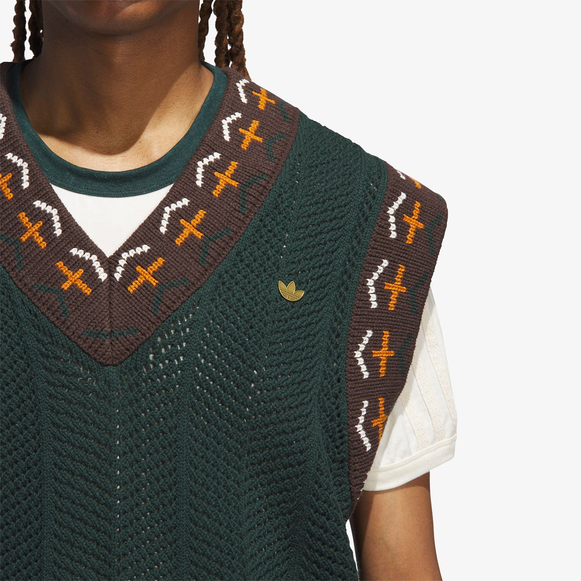 adidas x Clot Crochet Vest by Edison Chen 'Green Night'