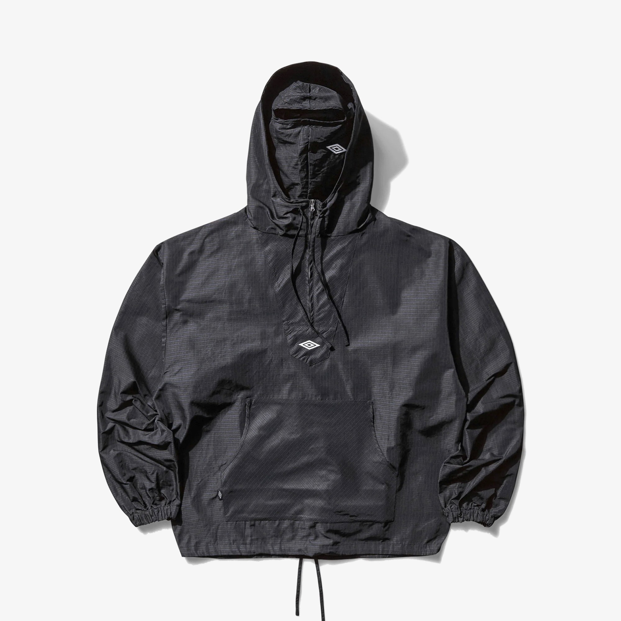 Micro Check Mask Anorak 'Navy & Dark Brown'