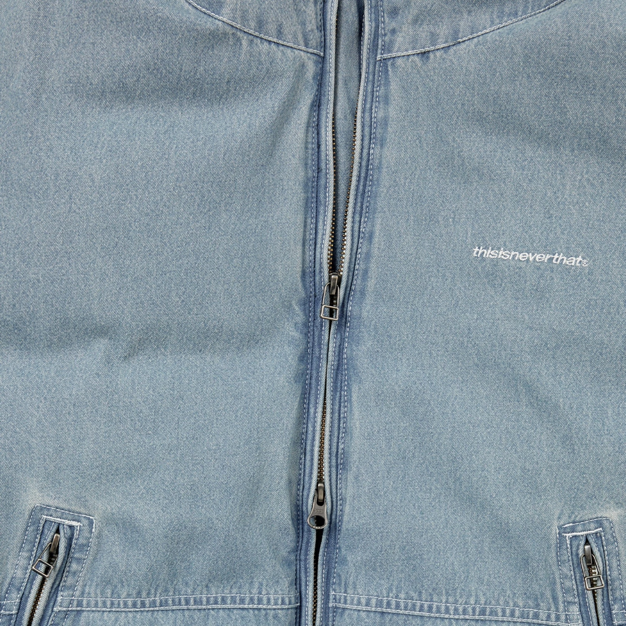 Denim Down Puffer Jacket 'Washed Blue'