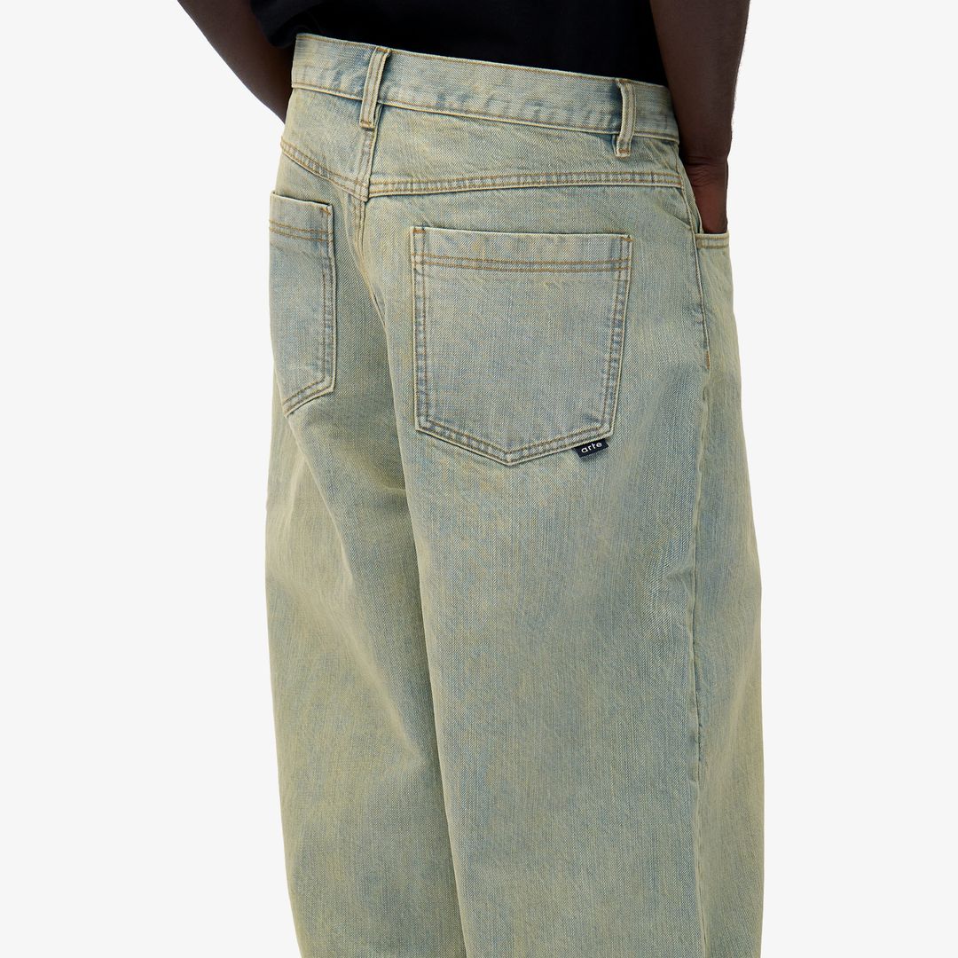★ POSZER★ Green Washed Denim Pants 233GWDPT031 Arte Antwerp Denim Pants 'Dirty Washed' - WUNDER