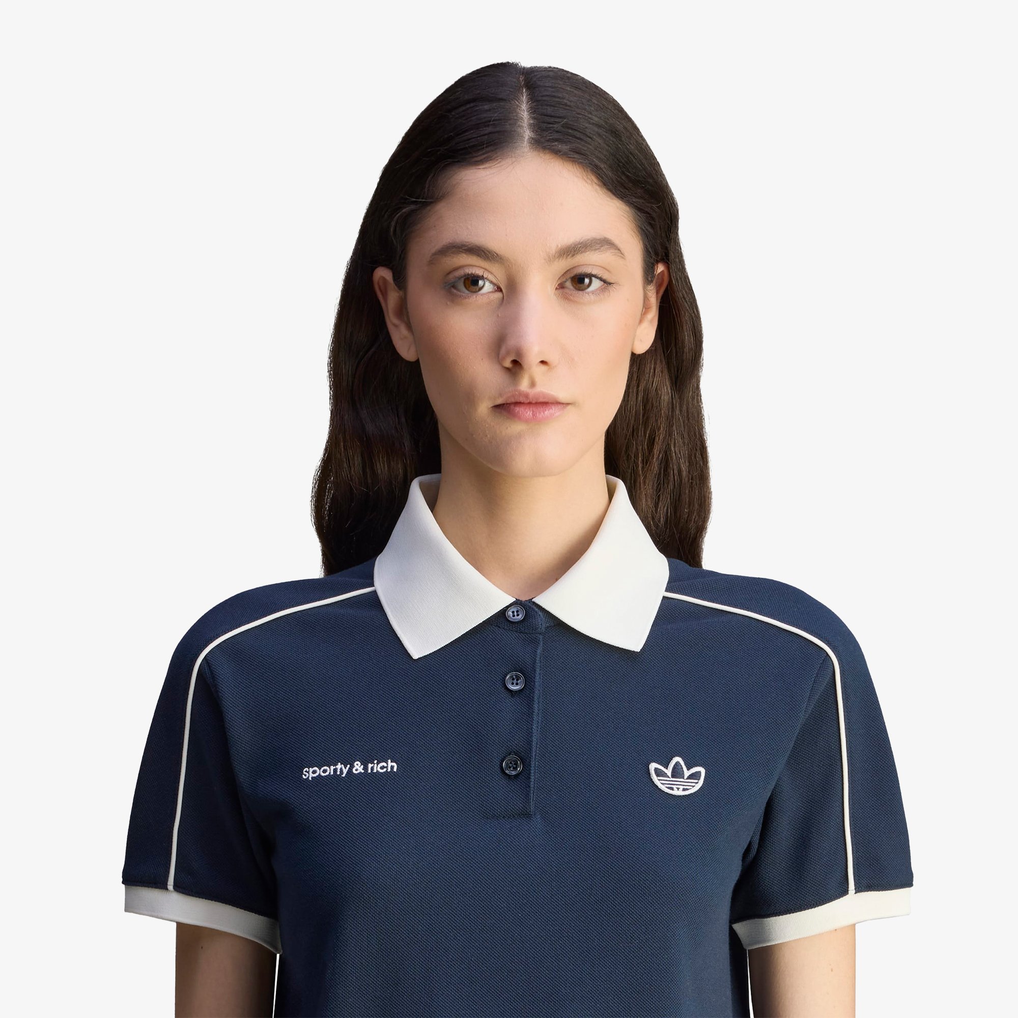 adidas x Sporty & Rich Polo T-shirt 'Night Navy'