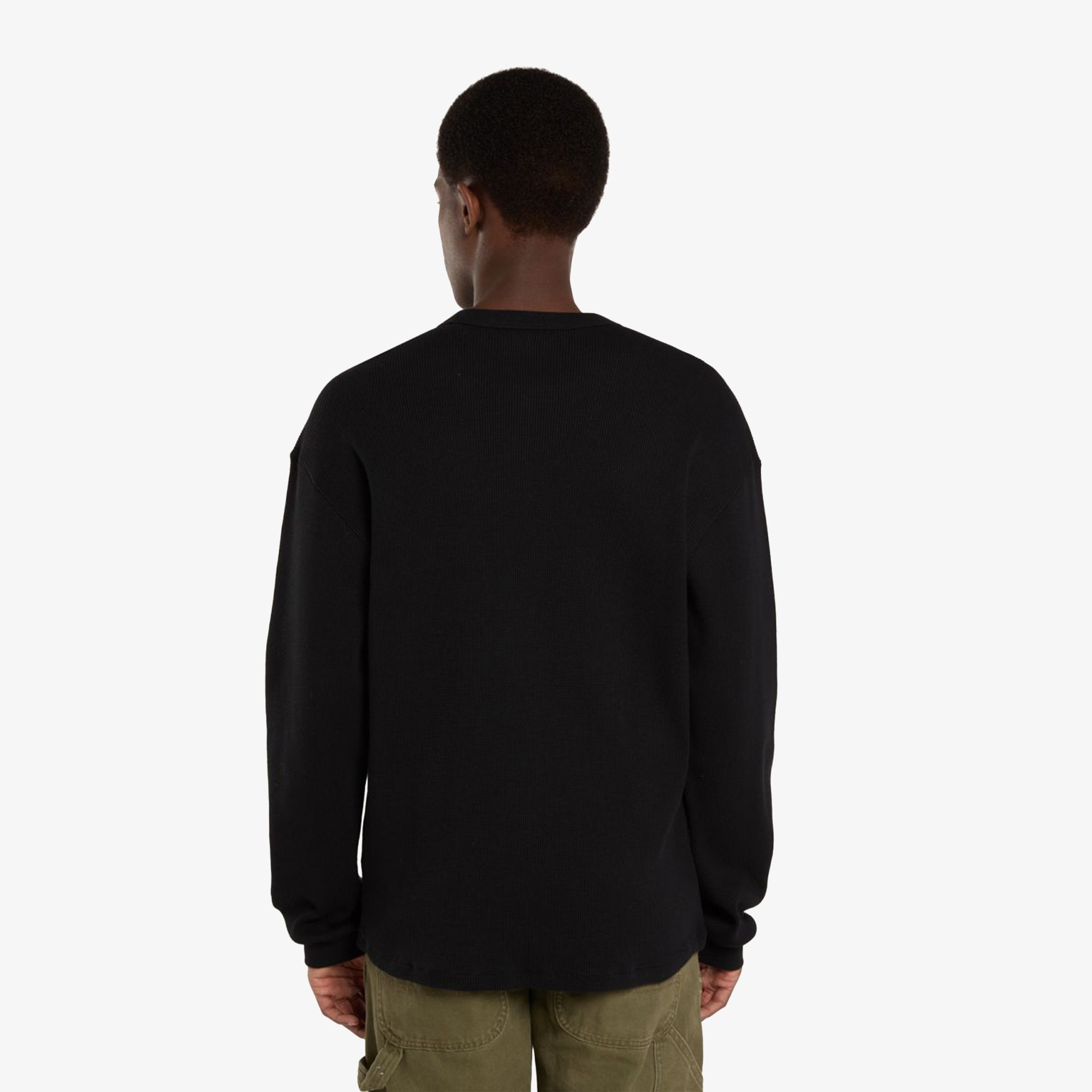 Waffle Longsleeve T-Shirt 'Black'