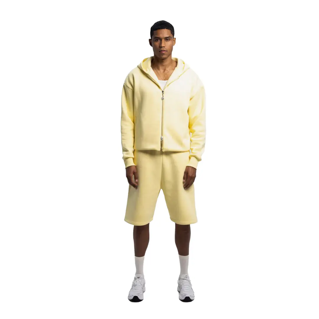 Perplex Two-Way Zip Hoodie 'Butter Yellow' - WUNDER