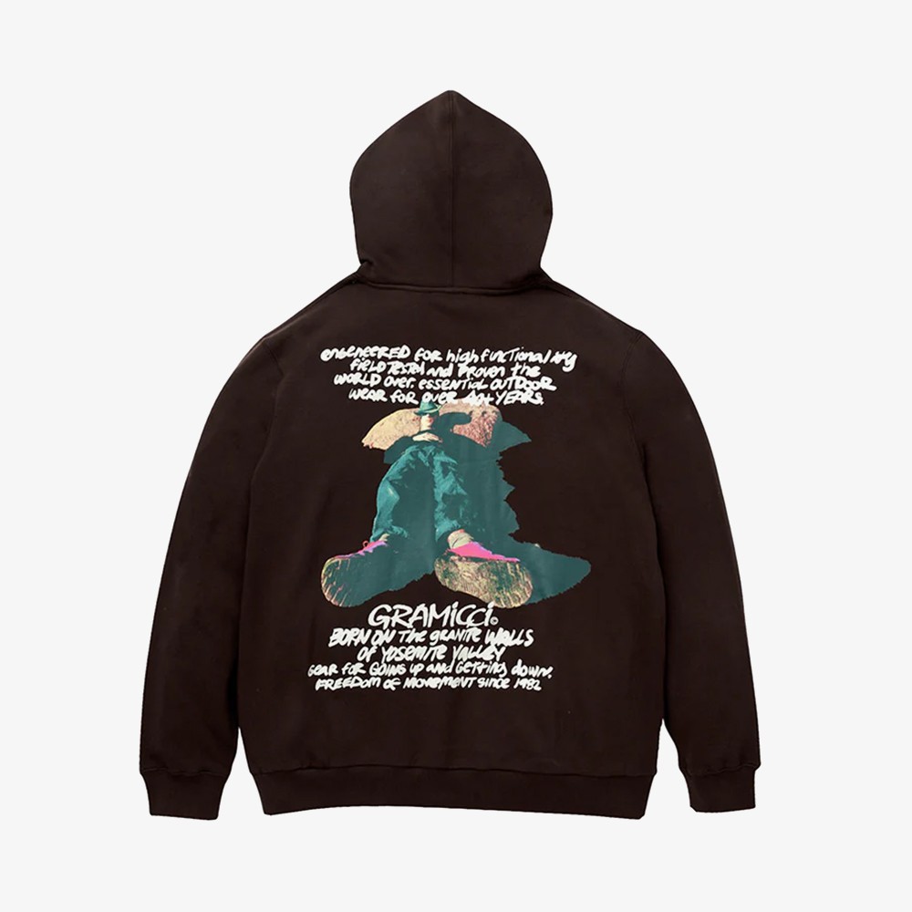 Napping Climber Hooded Sweatshirt 'Dark Brown'