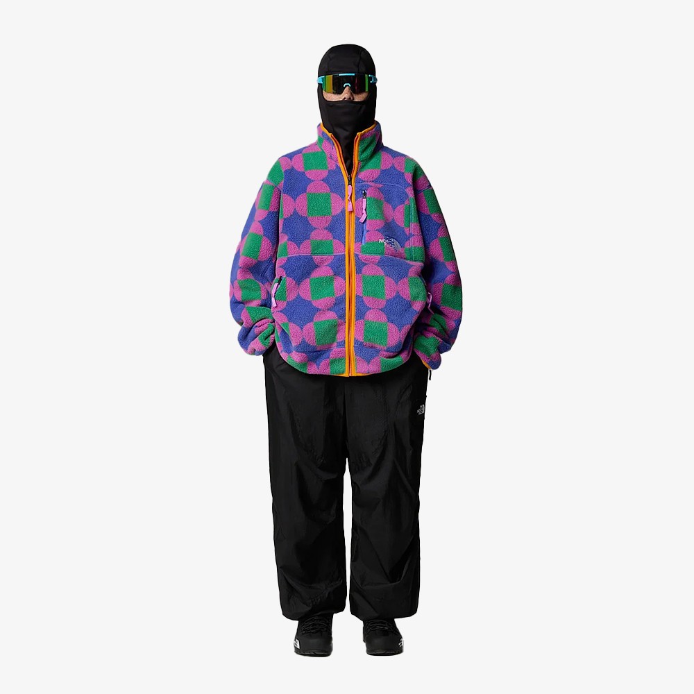 TNF x Yinka Ilori Printed Reversible Fleece Jacket 'Solar Blue Lets Blossom Together Print'