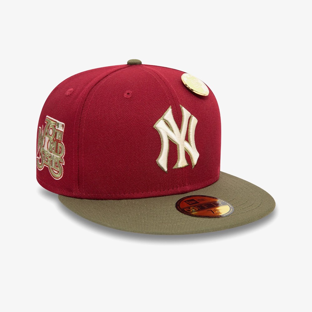 New York Yankees MLB Contrast Pin 59FIFTY Fitted Cap 'Dark Red'