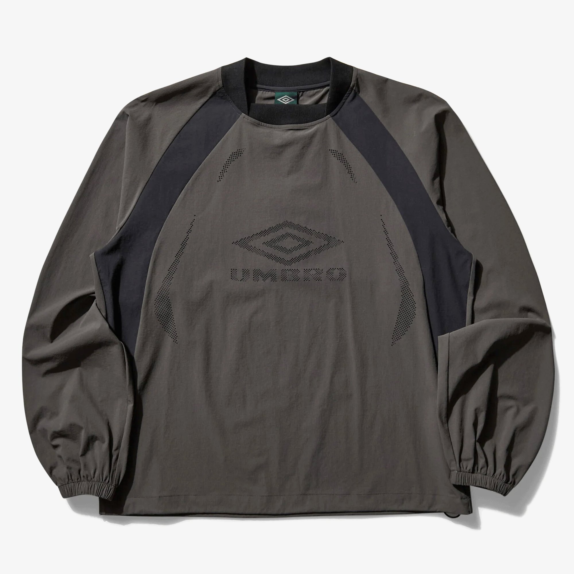Lasered Nylon Crewneck 'Grey & Black'