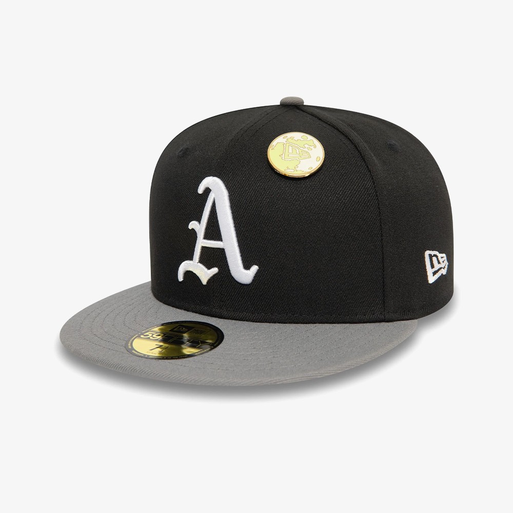 Oakland Athletics MLB Contrast Pin 59FIFTY Fitted Cap 'Black'