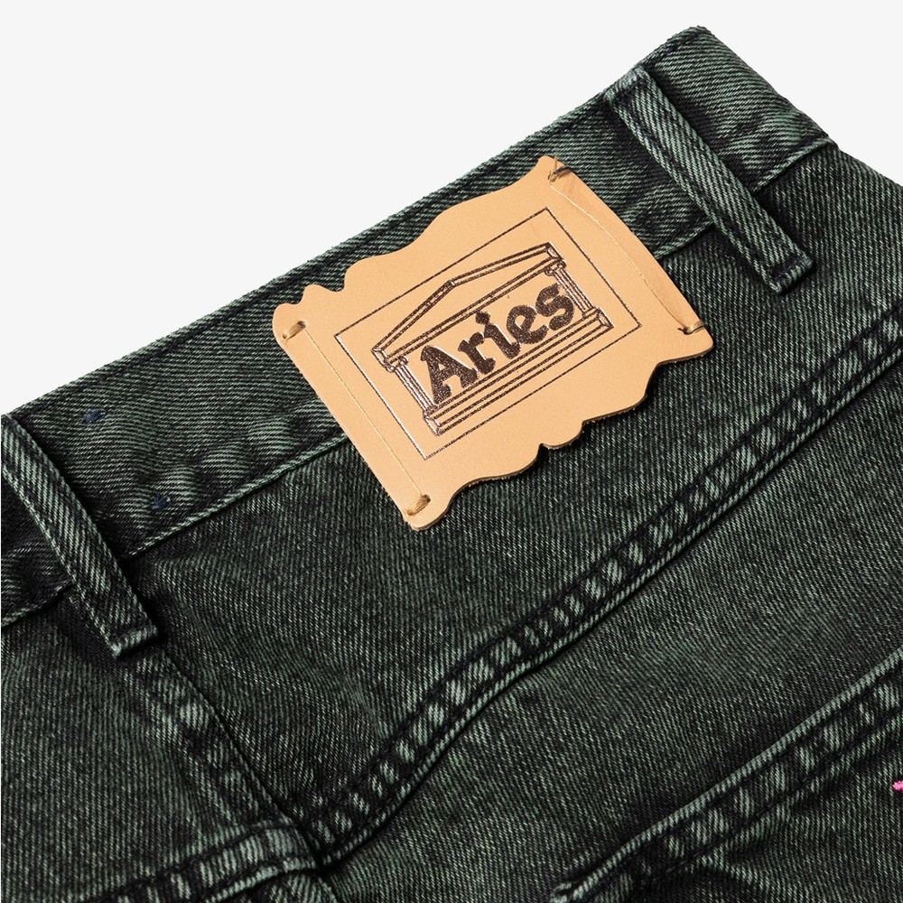 Acid Wash Batten Jean 'Forest Green'