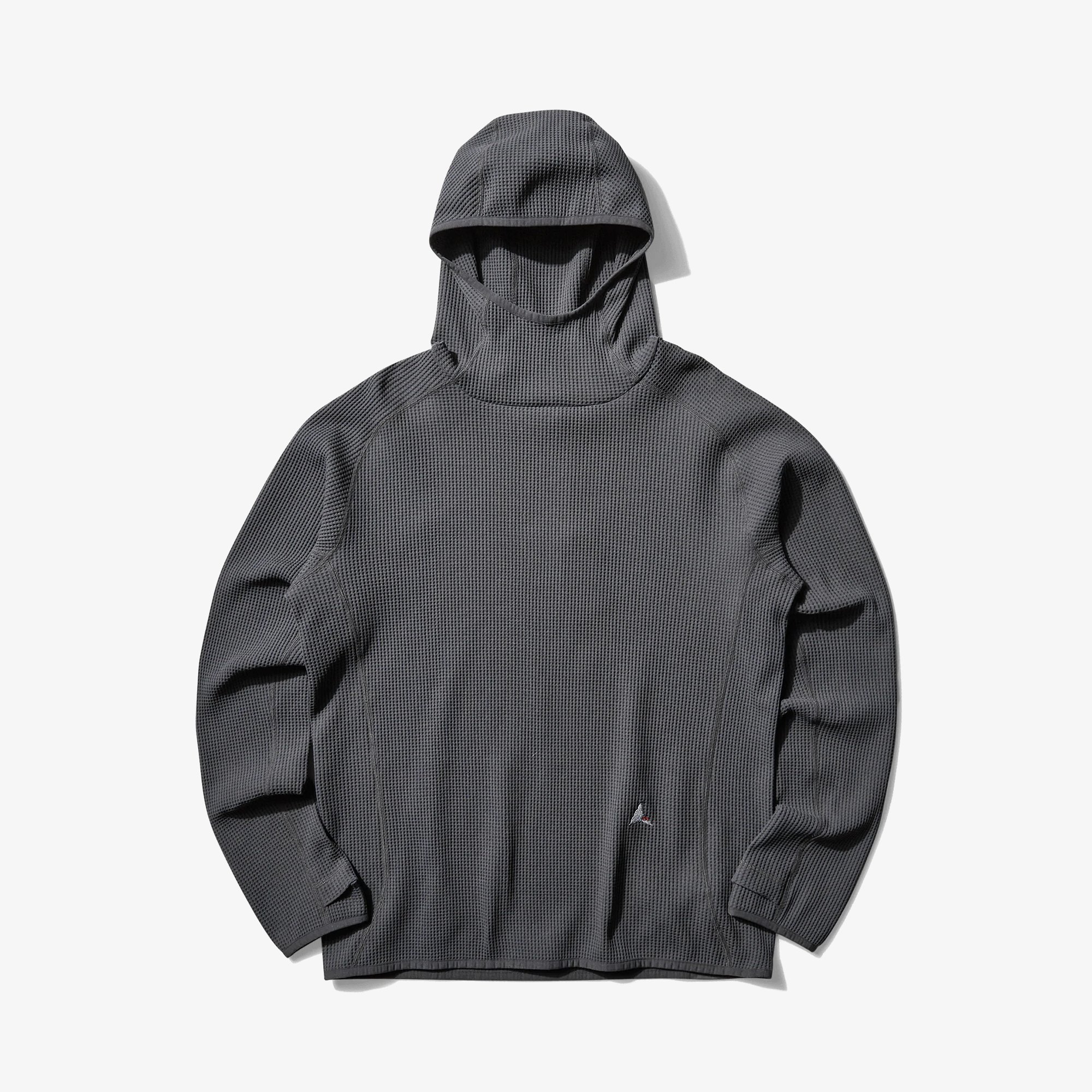 Thermal Waffle Hoodie 'Asphalt'