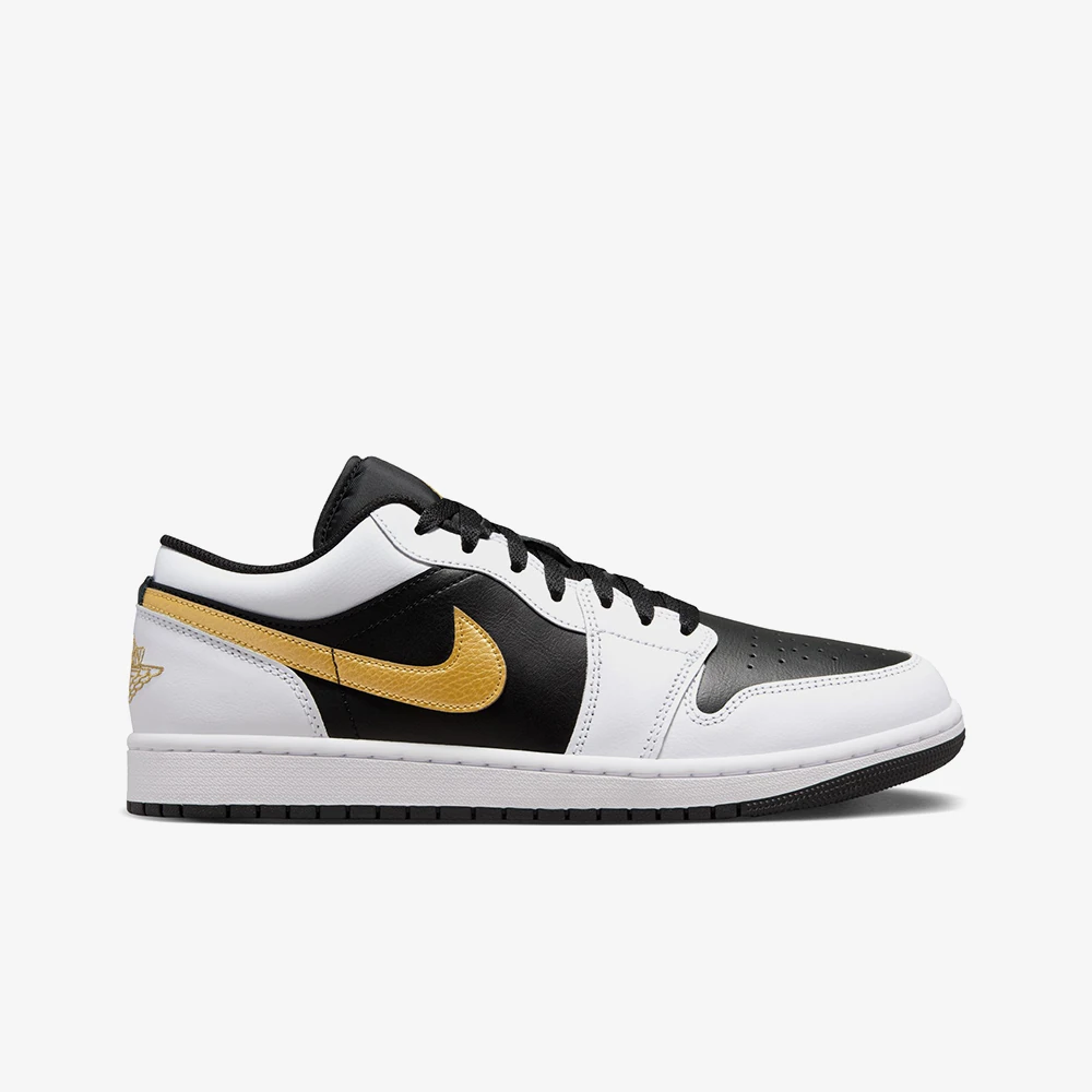 Air Jordan 1 Low 'White Black Metallic Gold Swoosh'