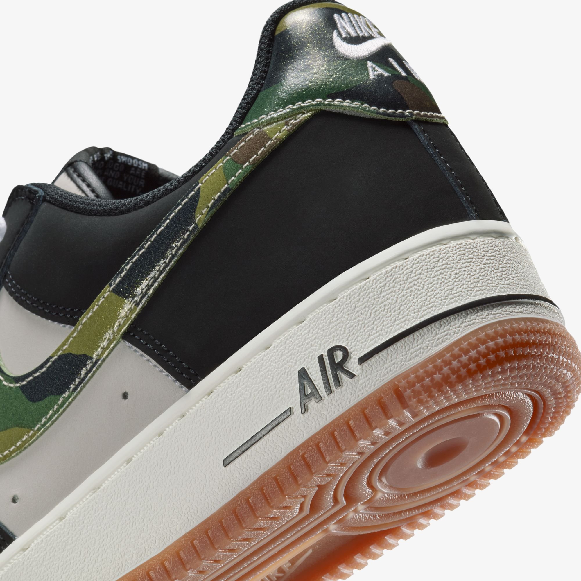 Air Force 1 Low '07 LV8 'Black Patent Camo Swoosh'