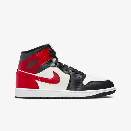 Air Jordan 1 Mid 'Black Toe' (W) - Görsel 2