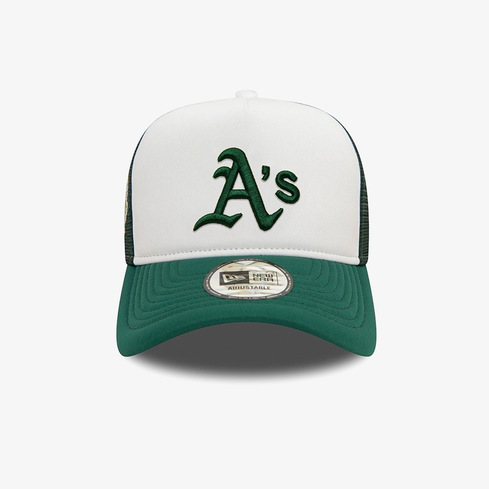 Oakland Athletics World Series 9FORTY E-Frame Adjustable Trucker Cap 'Dark Green'