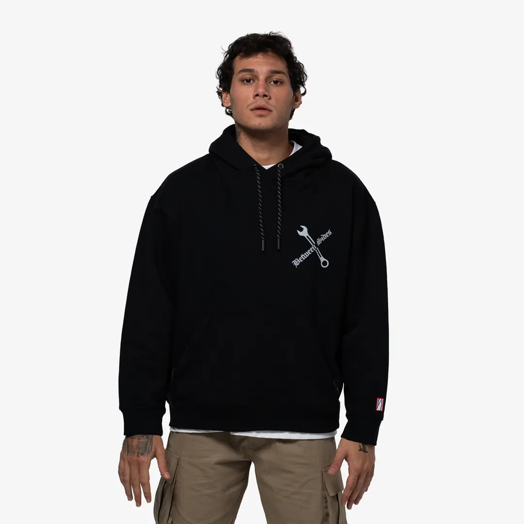 Between Sides Kolay Hoodie 'Black' - WUNDER