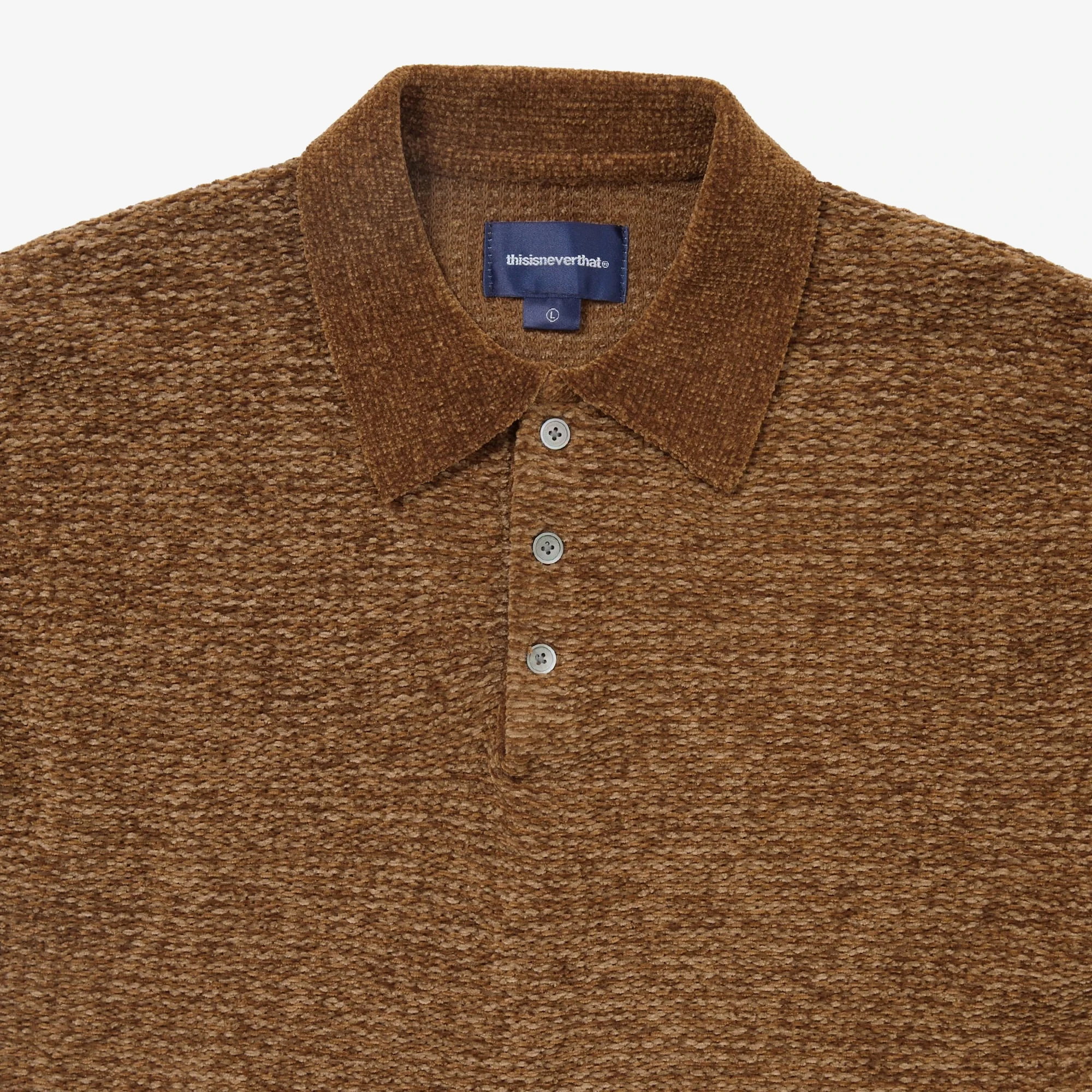 Velvet Knit Polo 'Brown'