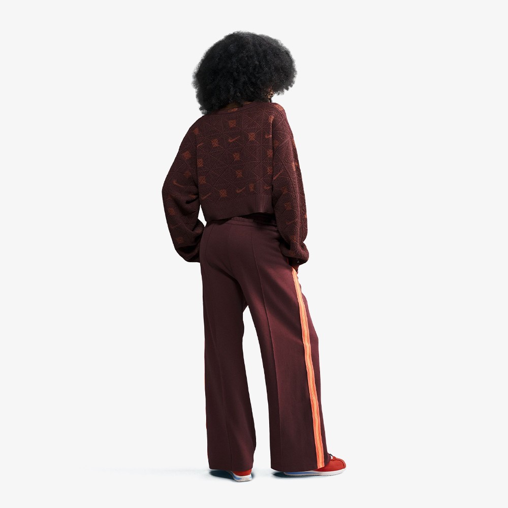 Naomi Osaka High-Waisted Loose Knit Pant 'Burgundy Crush'