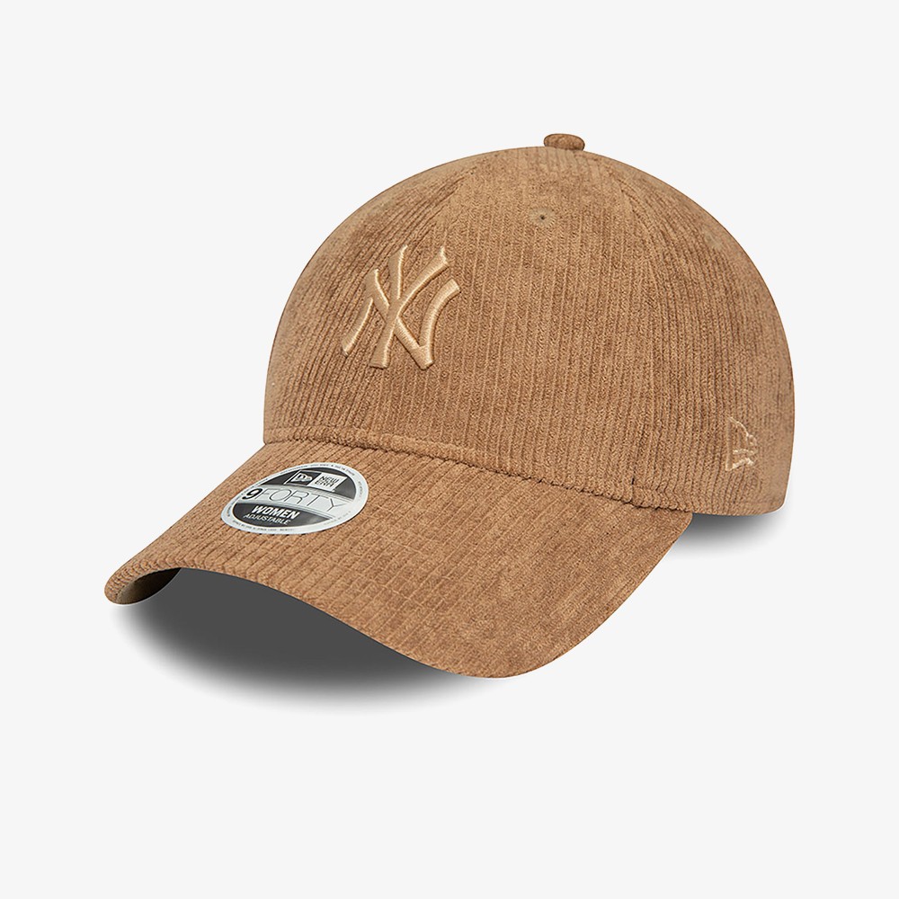 New York Yankees Womens Summer Cord 9FORTY Adjustable Cap 'Brown'