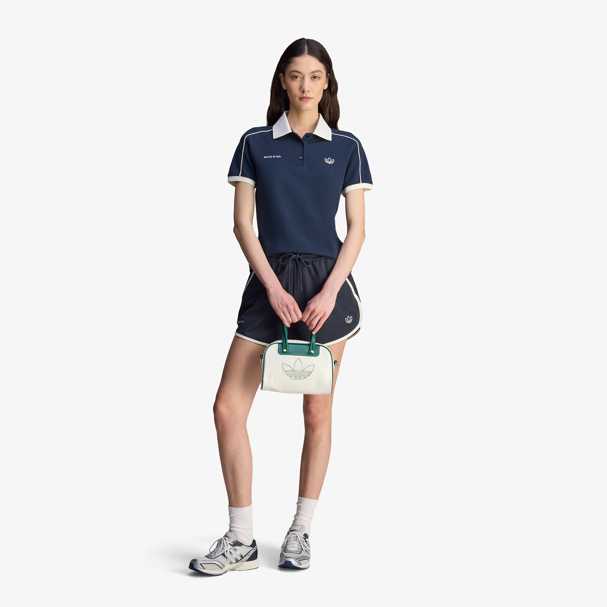 adidas x Sporty & Rich Polo T-shirt 'Night Navy'