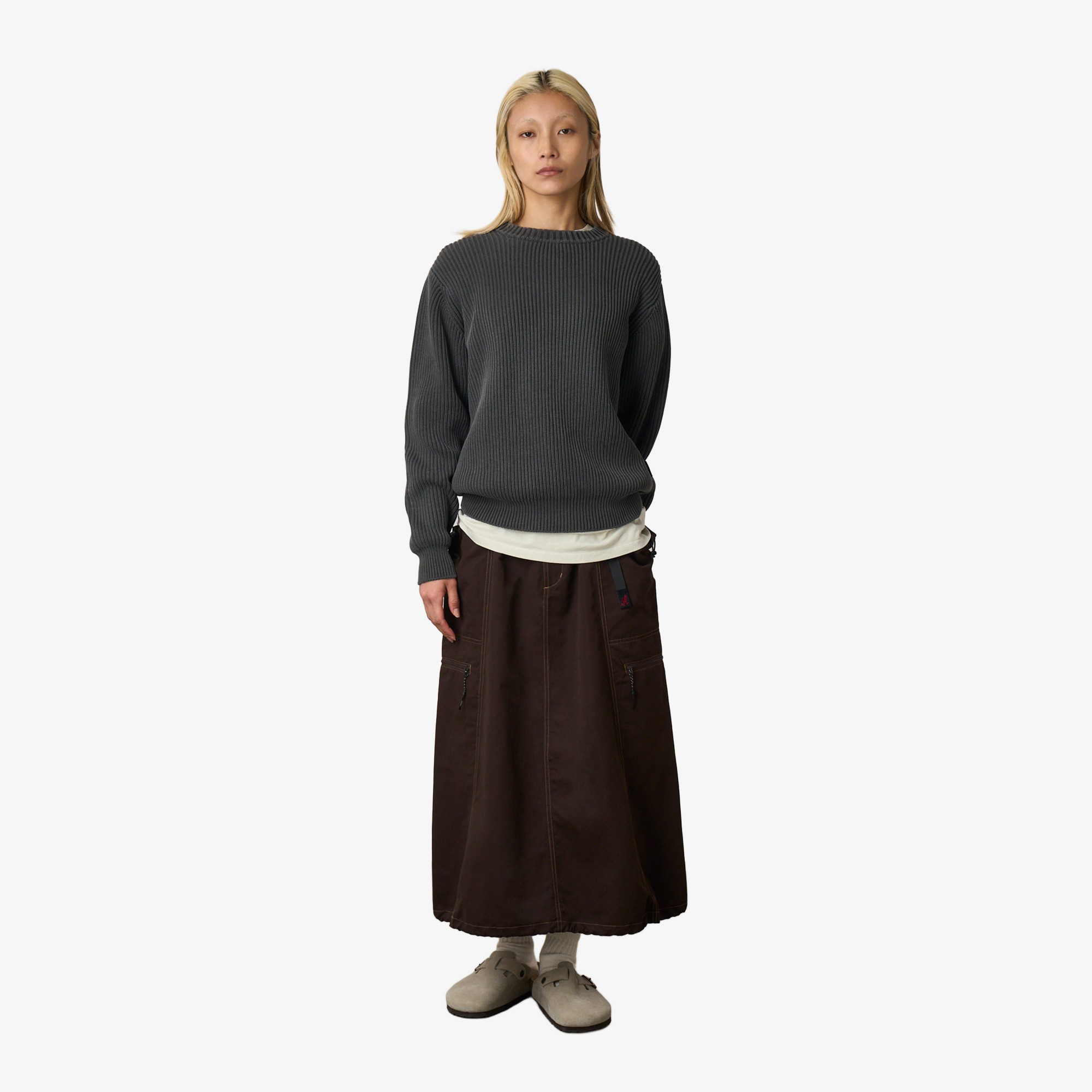 Cotton Knit Sweater 'Grey'