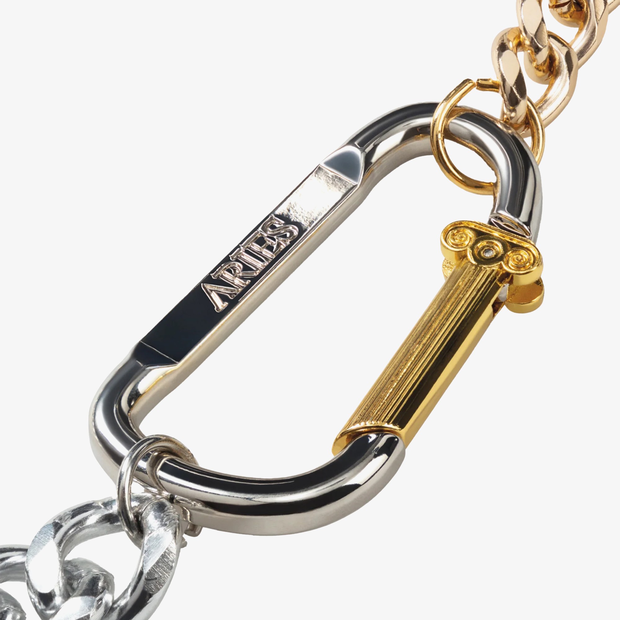 Column Carabiner Gold Chunky Necklace