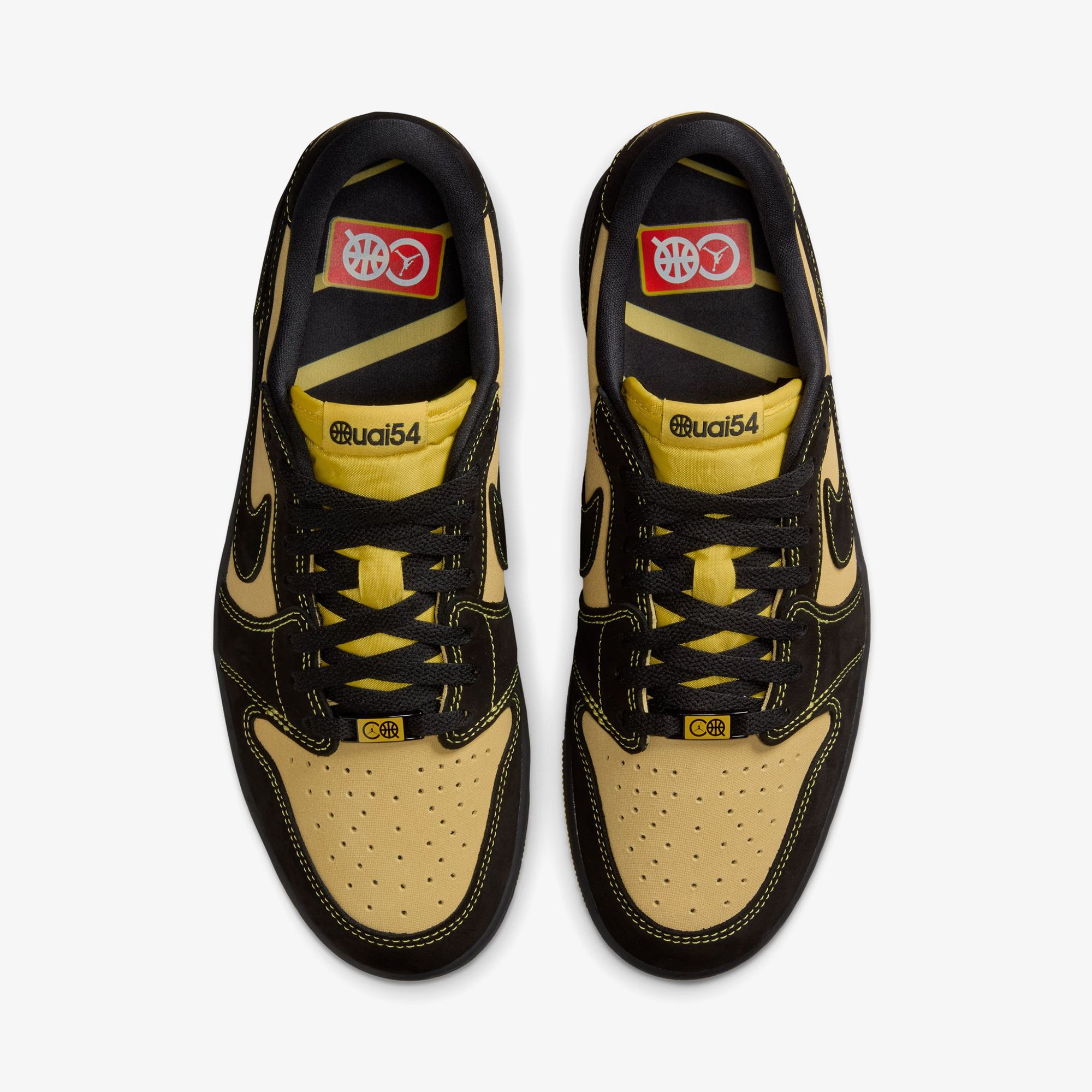  Air Jordan 1 Retro Low Quai 54 'Black Tour Yellow Red'