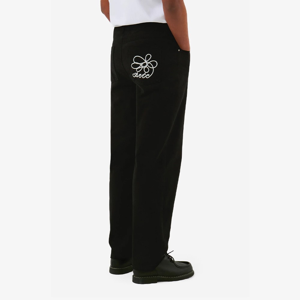 Embroidery Pocket Pants 'Black'