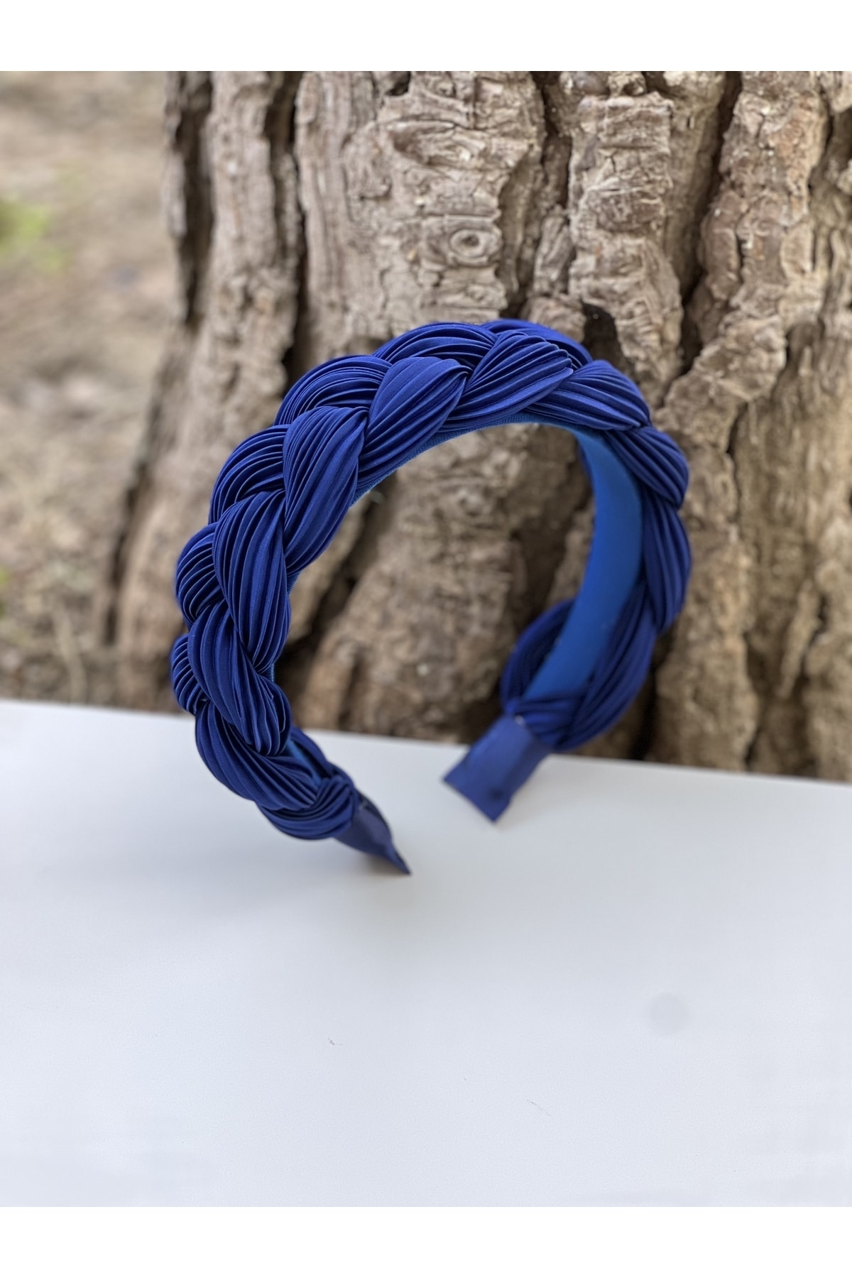 Koyu Lacivert Pilise Örgü Taç