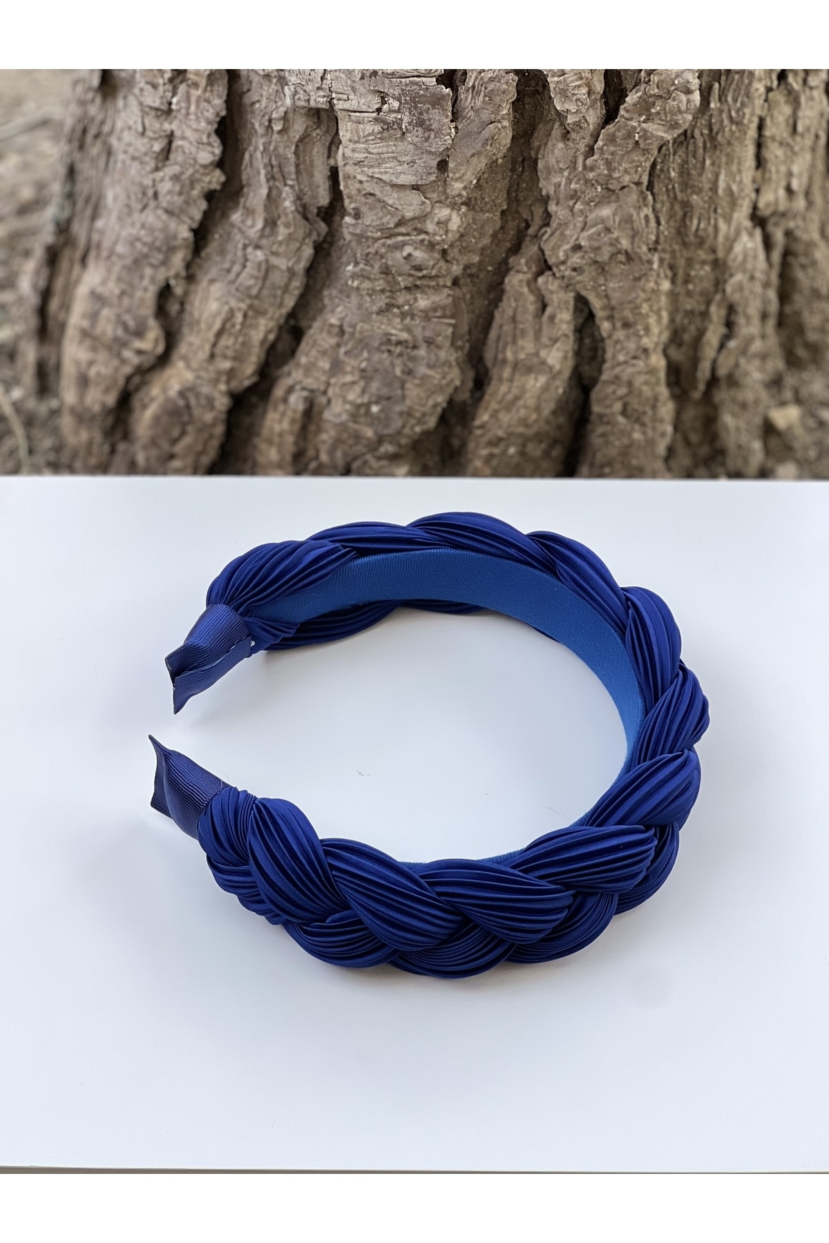 Koyu Lacivert Pilise Örgü Taç