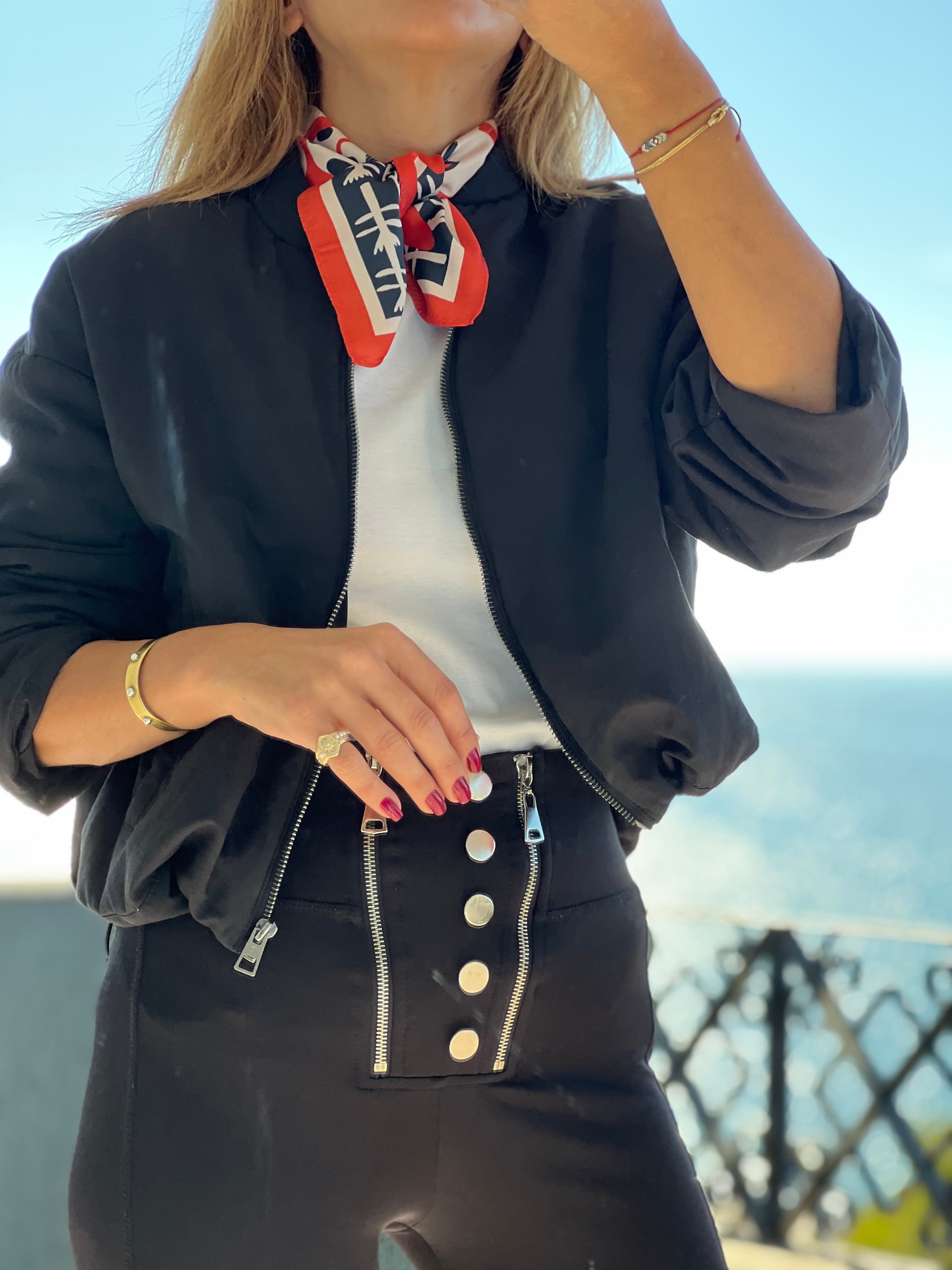 Taba Bej Desenli Fular Bandana 