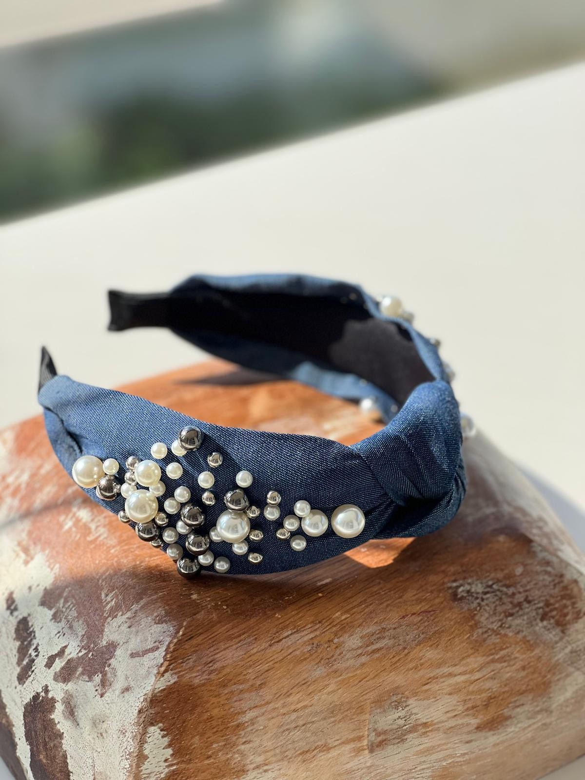 Koyu Mavi Denim Taç
