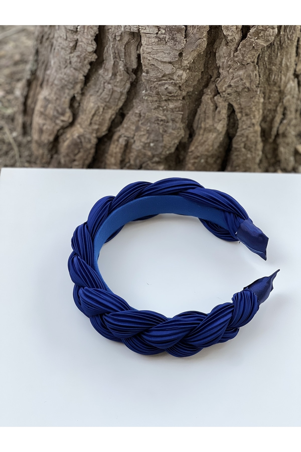 Koyu Lacivert Pilise Örgü Taç