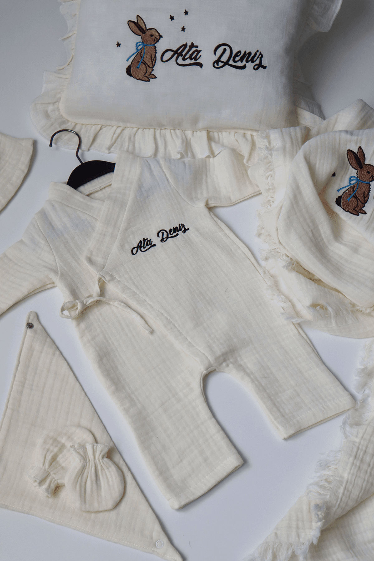 Rabbit Kimono Müslin Hastane Çıkışı 7'li Set