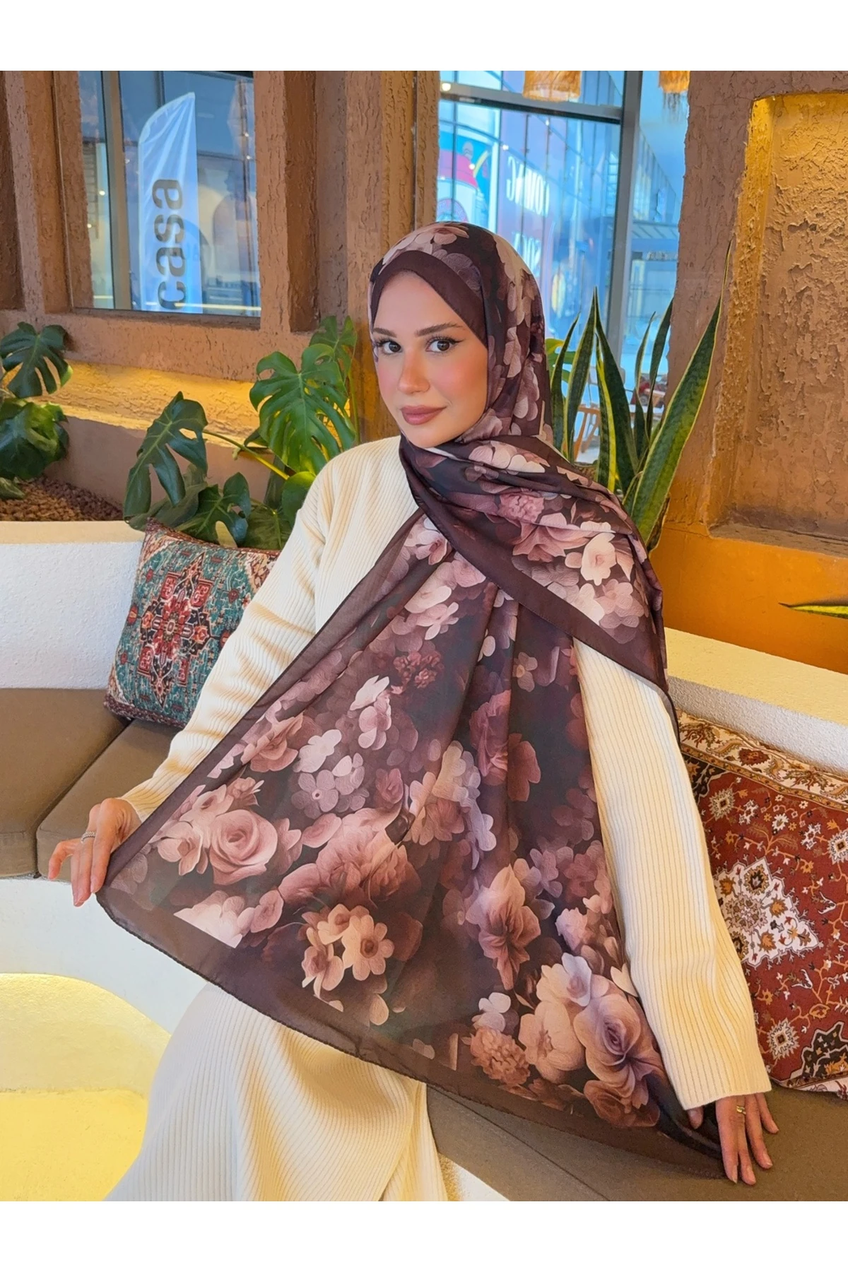 Desenli Pamuk Soft Şal Soon Serisi 