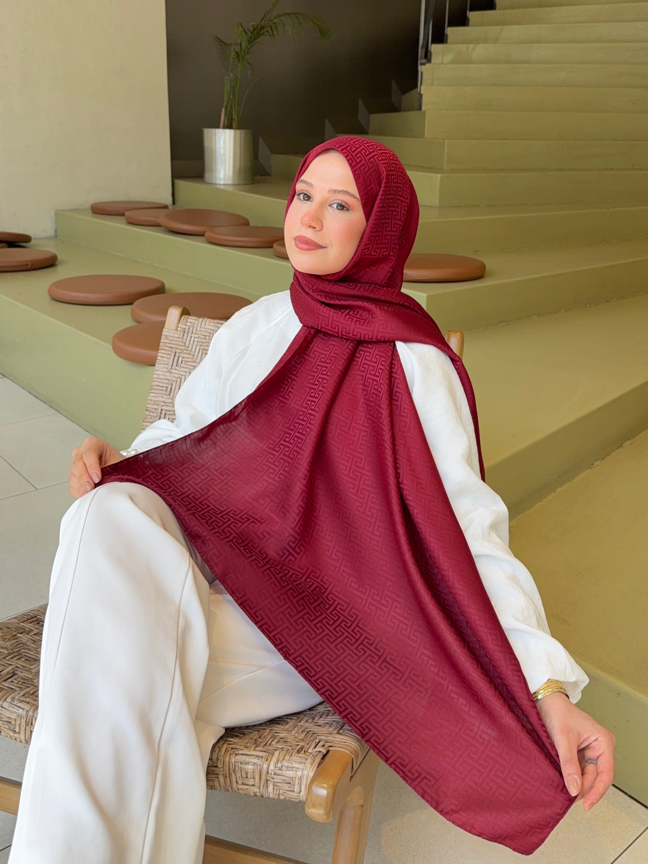 LABİRENT DESEN ETNİK JAKAR ŞAL