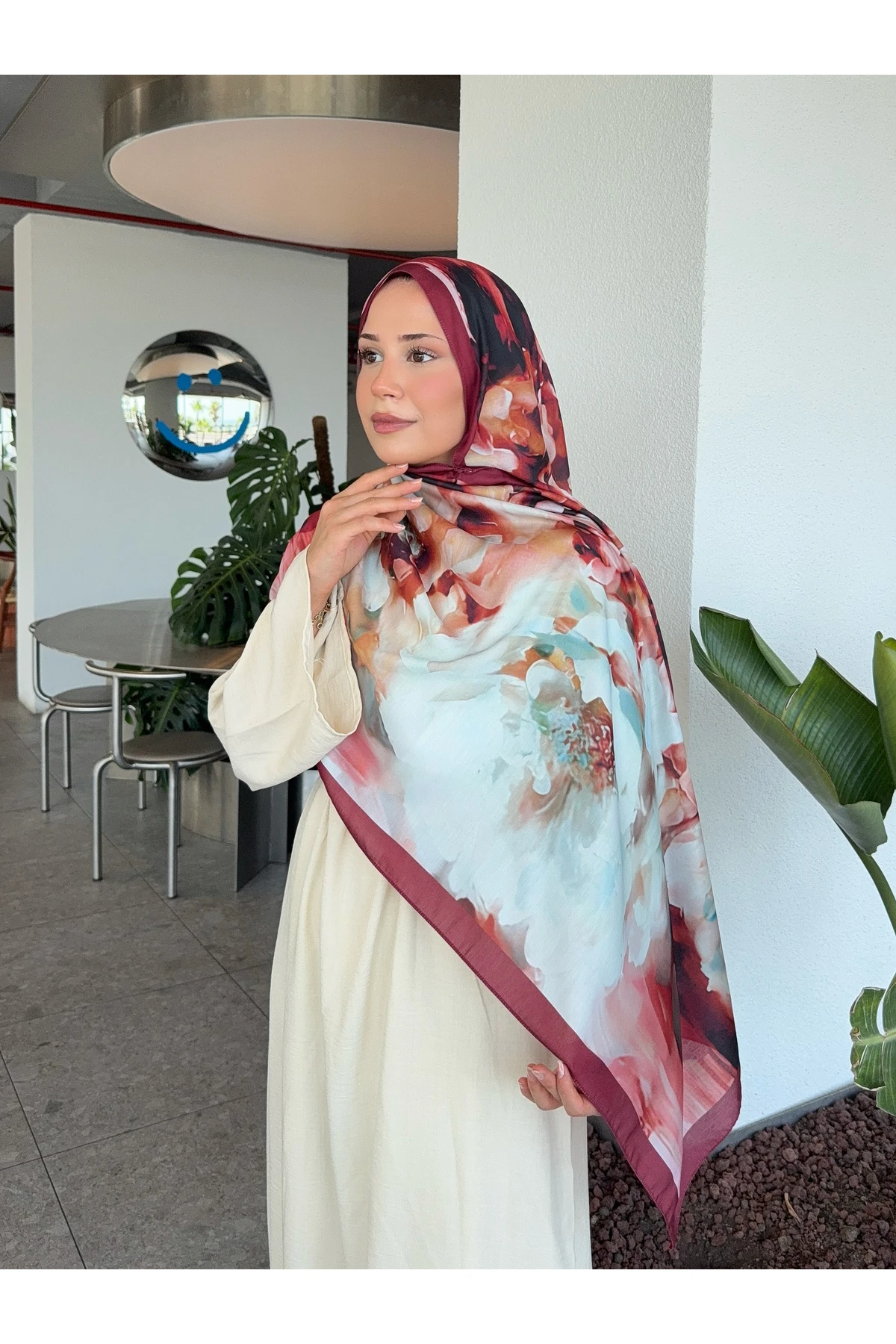 Desenli Pamuk Soft Şal Mena Serisi 