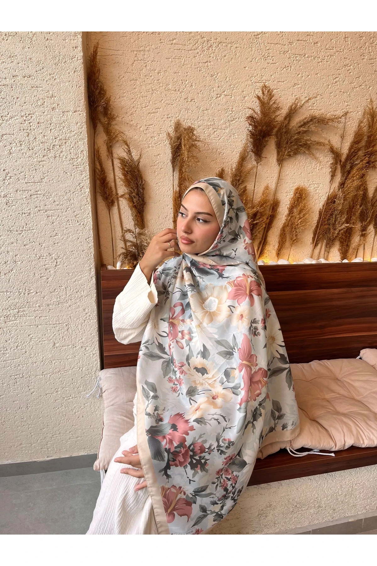 Desenli Pamuk Soft Şal İlham Serisi 