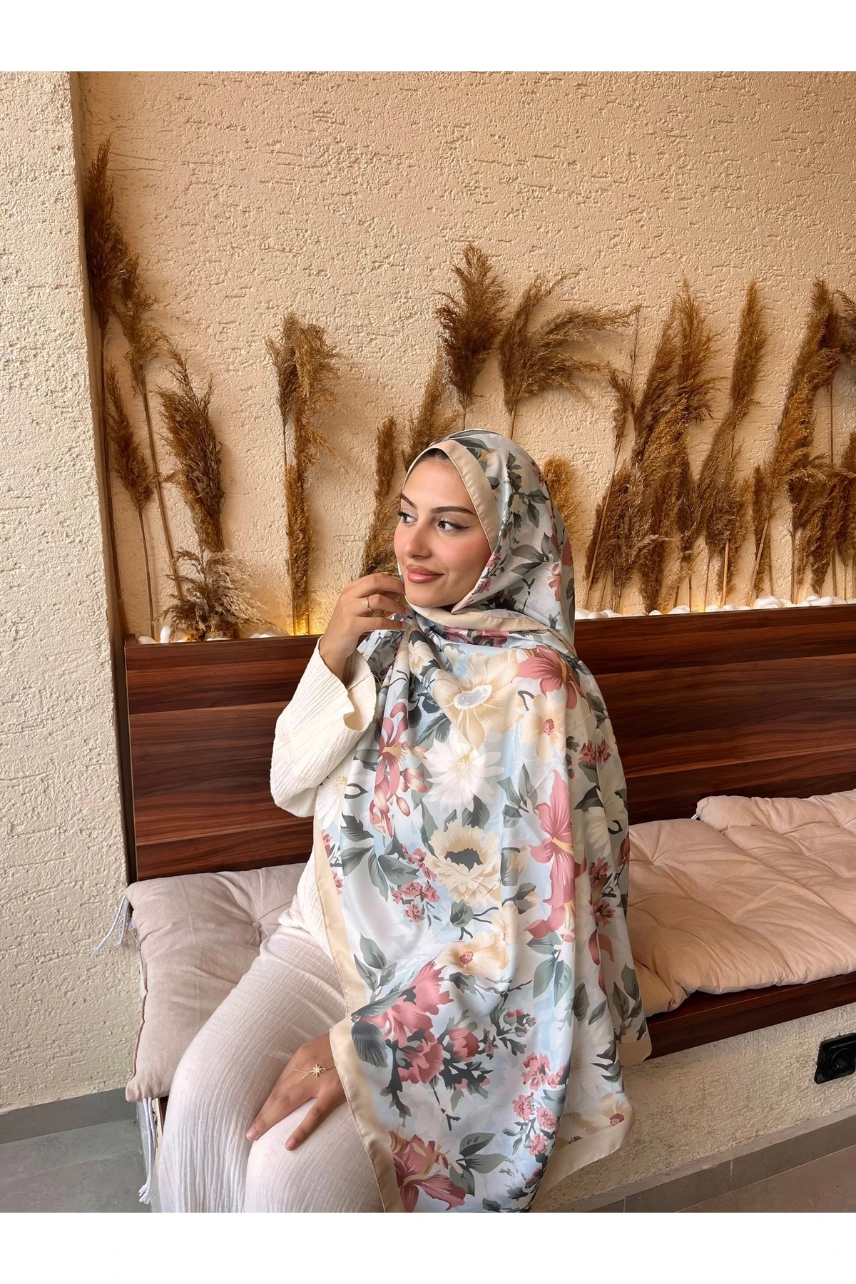 Desenli Pamuk Soft Şal İlham Serisi 